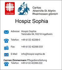 Kontaktdaten Hospiz Sophia